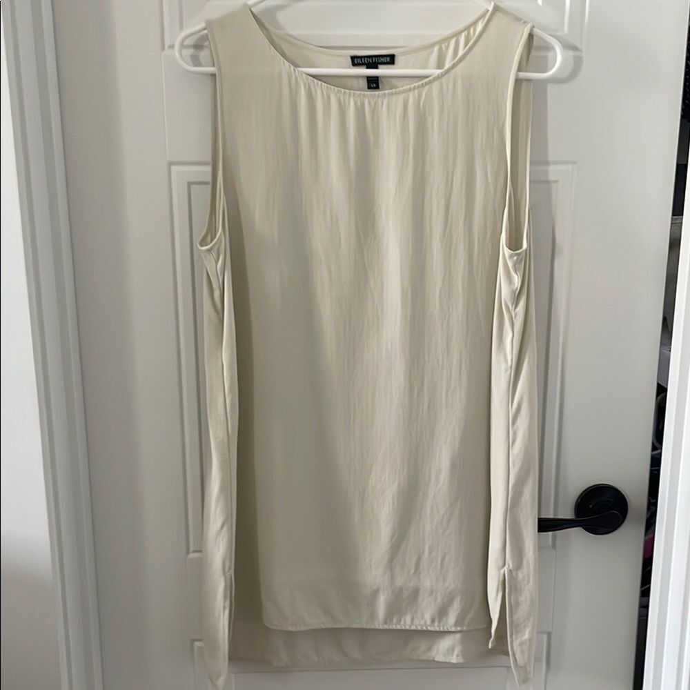 Eileen Fisher Washable Silk Sleeveless Blouse